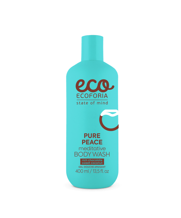 Natural body wash with chocolate and coconut fragrance