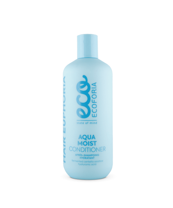 ECOFORIA Aqua Moist conditioner 400 ml deeply hydrates and repairs dry hair, leaving it smooth, shiny, and protected from moisture loss