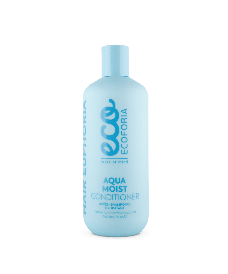 ECOFORIA Aqua Moist conditioner 400 ml deeply hydrates and repairs dry hair, leaving it smooth, shiny, and protected from moisture loss