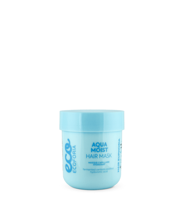 Ecoforia Aqua Moist Hair Mask 200ml hydrating mask with hyaluronic acid and fermented centella asiatica to restore moisture and shine to dry hair