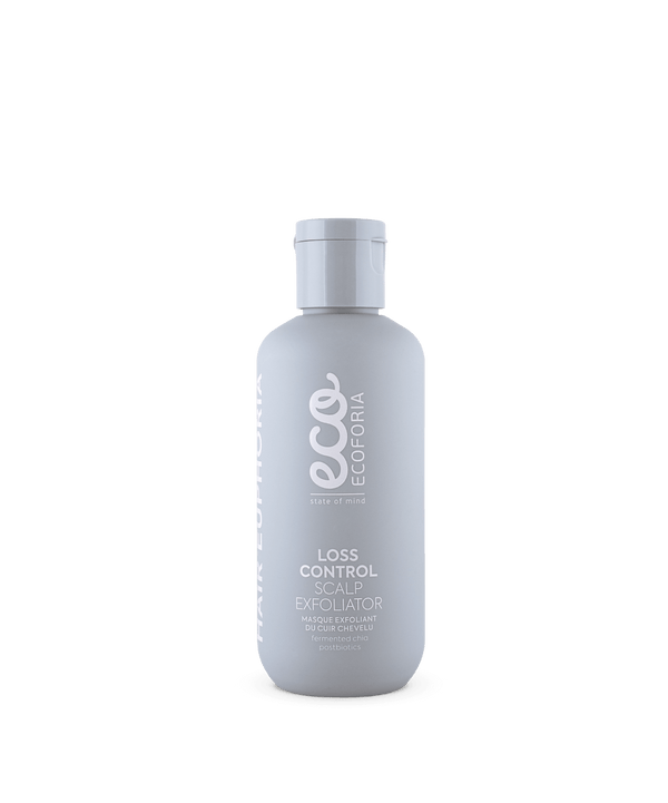 Ecoforia Loss Control Scalp Exfoliator 200ml - scalp scrub with fermented chia extract and postbiotics to reduce hair loss and promote healthy hair growth