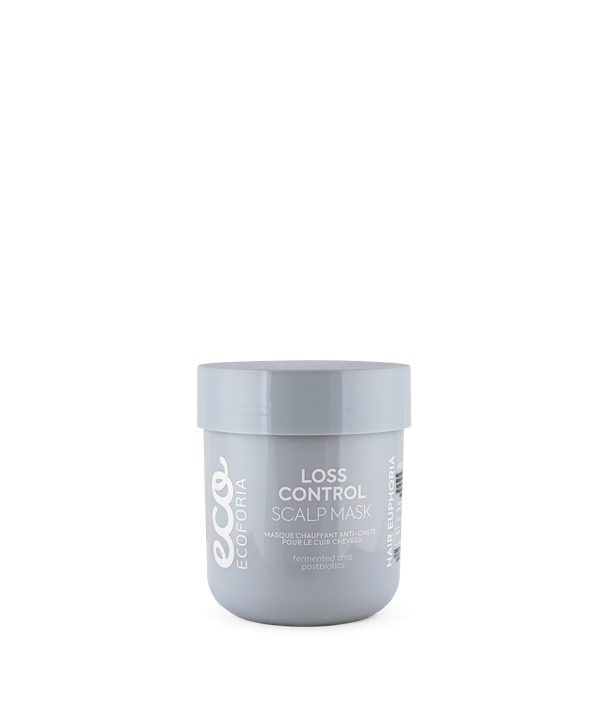 Ecoforia Loss Control Scalp Mask 200ml warming scalp mask with fermented chia extract and postbiotics to reduce hair loss and promote healthy hair growth
