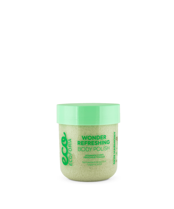 Ecoforia Wonder Refreshing Body Polish 200ml - gentle body scrub with fermented bergamot and organic basil extracts for smooth, glowing skin