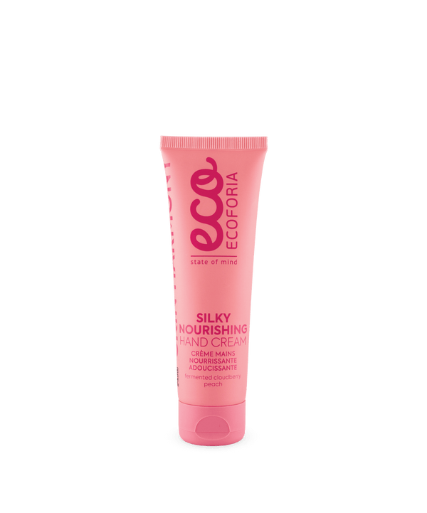 Ecoforia Silky Nourishing Hand Cream 75ml – hand cream with fermented cloudberry extract and peach oil for soft, hydrated hands