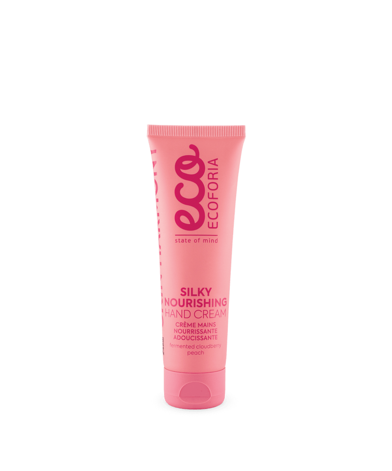 Ecoforia Silky Nourishing Hand Cream 75ml – hand cream with fermented cloudberry extract and peach oil for soft, hydrated hands